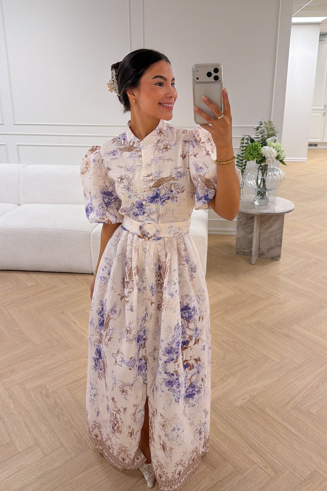 Clair Midi Dress Beige | Kjoler | Smuk