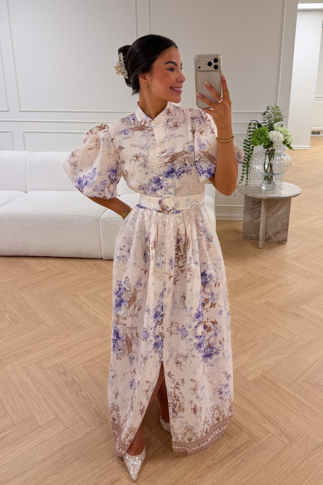 Clair Midi Dress Beige | Kjoler | Smuk