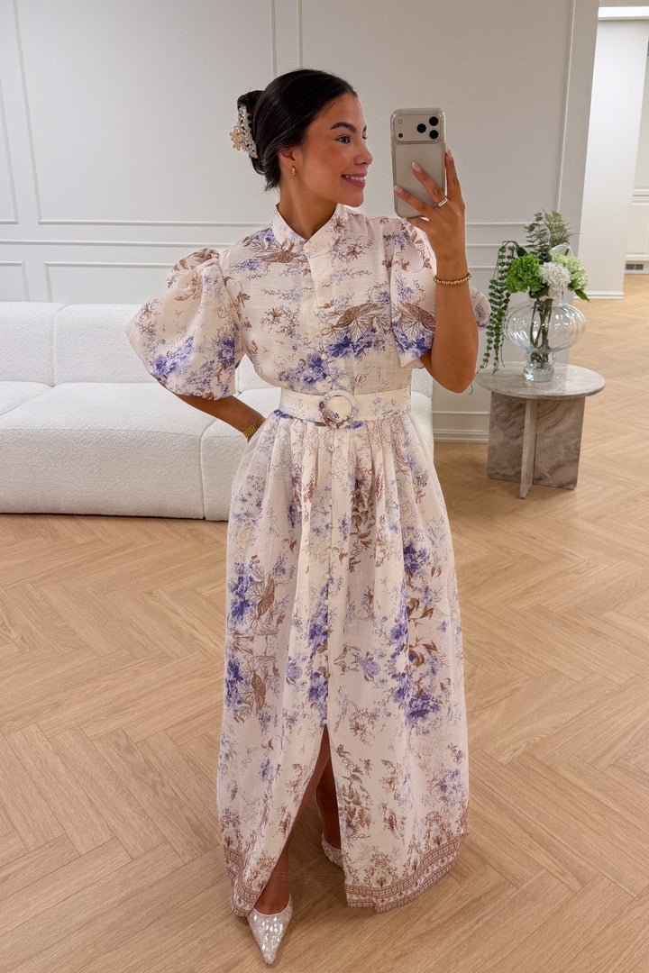 Clair Midi Dress Beige | Kjoler | Smuk