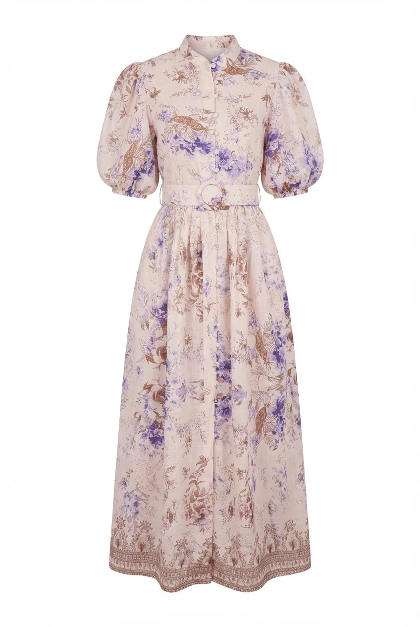 Clair Midi Dress Beige | Kjoler | Smuk