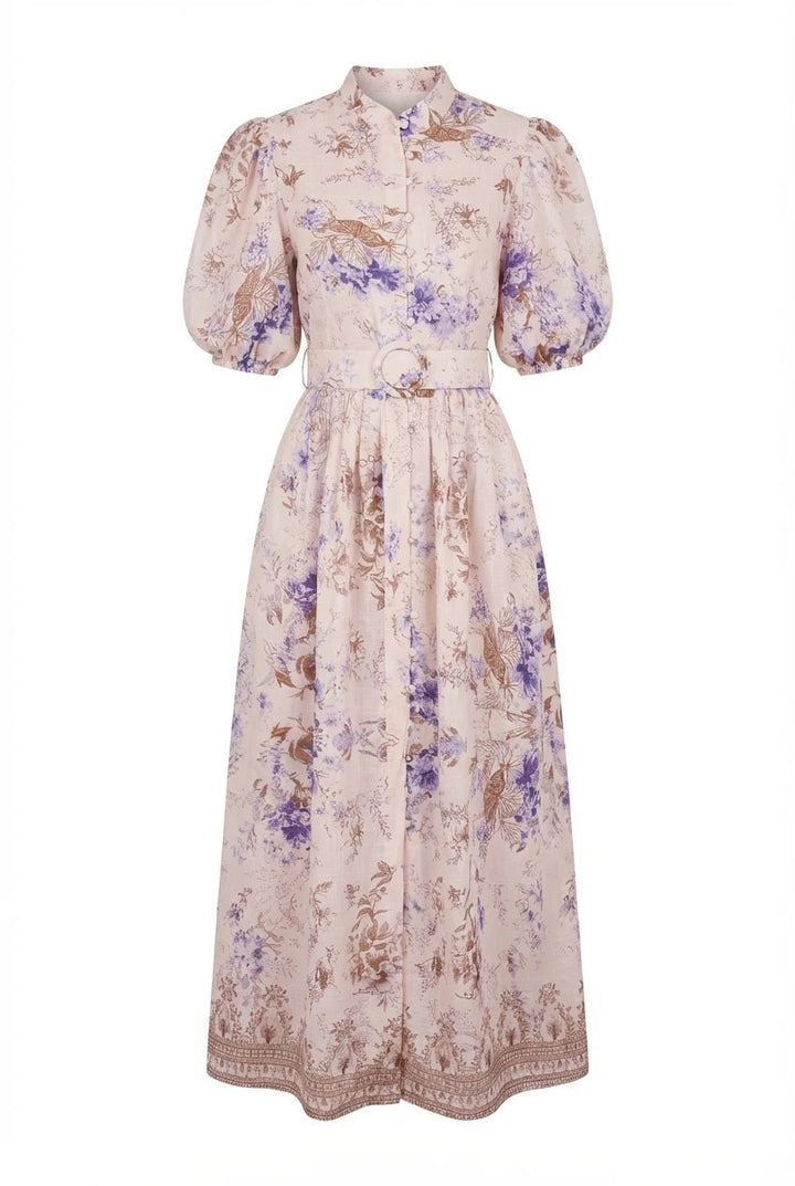 Clair Midi Dress Beige | Kjoler | Smuk