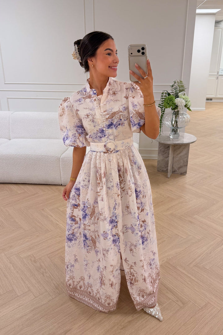 Clair Midi Dress Beige | Kjoler | Smuk