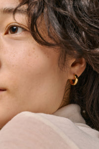 Classic Wide 15 Mm Earrings Gold