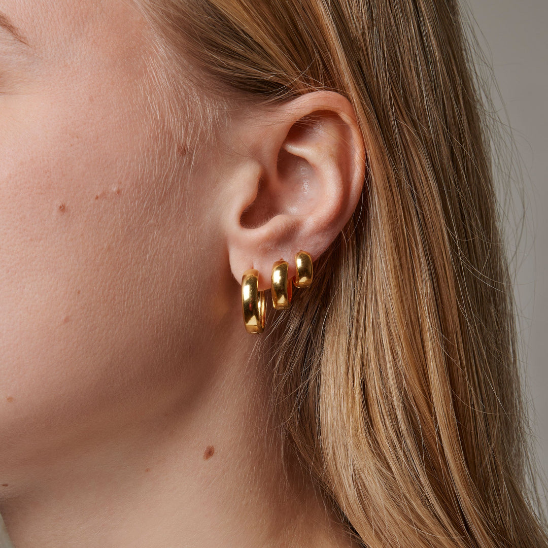 Classic Wide 20 Mm Earrings Gold | Accessories | Smuk