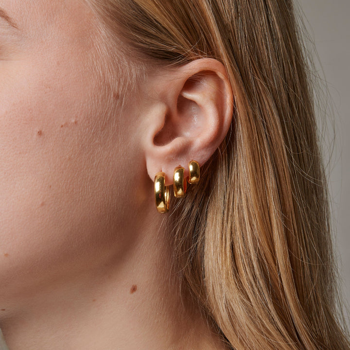 Classic Wide 20 Mm Earrings Gold | Accessories | Smuk