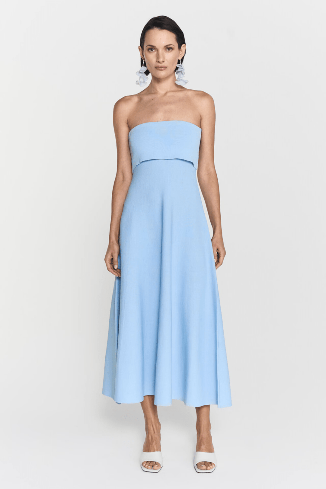 Clementina Midi Dress Illusion Blue | Kjoler | Smuk - Dameklær på nett