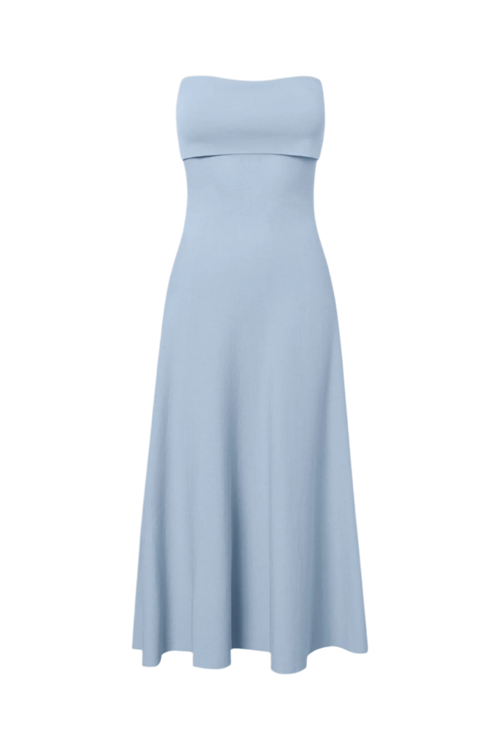 Clementina Midi Dress Illusion Blue | Kjoler | Smuk - Dameklær på nett