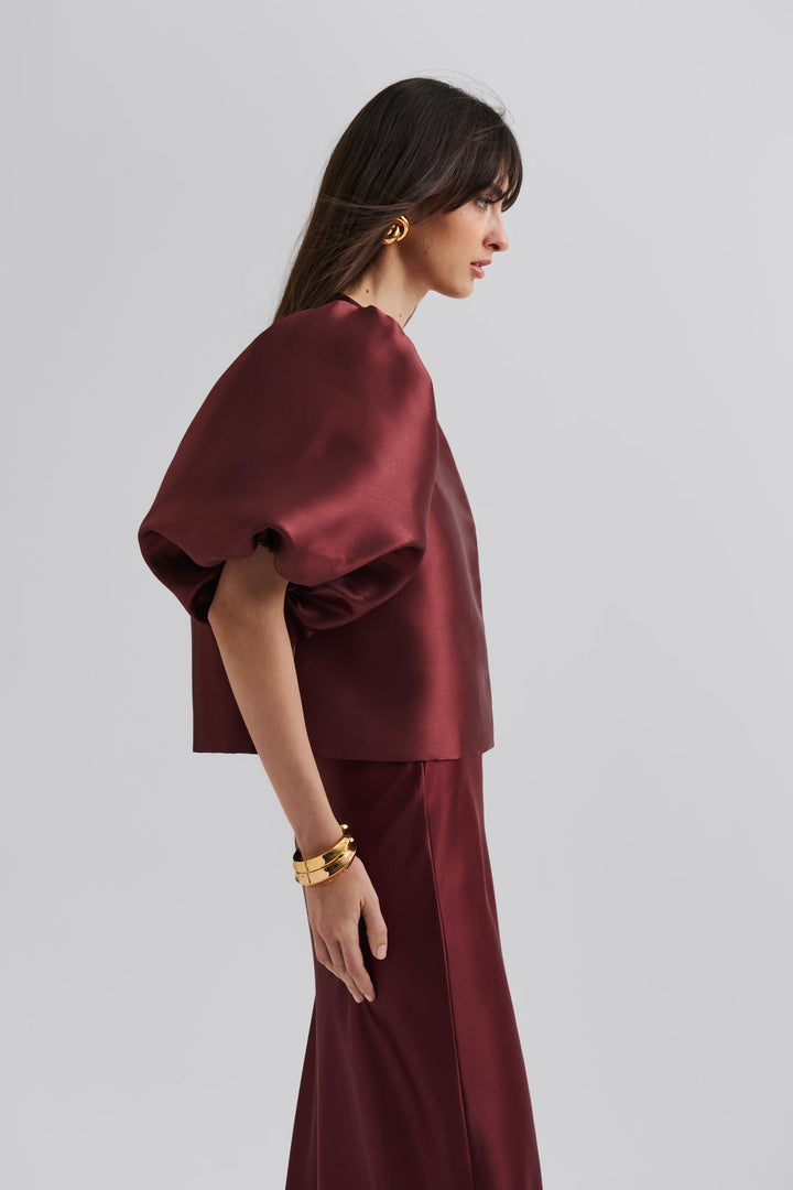 Cleo Blouse Wine | Skjorter og bluser | Smuk - Dameklær på nett