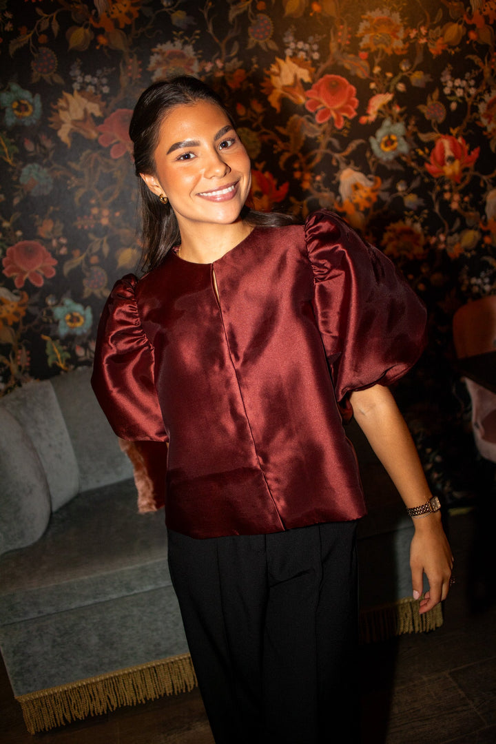 Cleo Blouse Wine | Skjorter og bluser | Smuk - Dameklær på nett