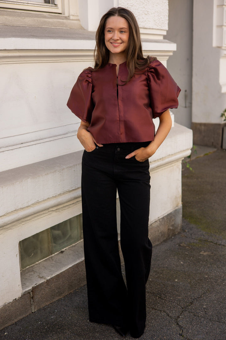 Cleo Blouse Wine | Skjorter og bluser | Smuk - Dameklær på nett