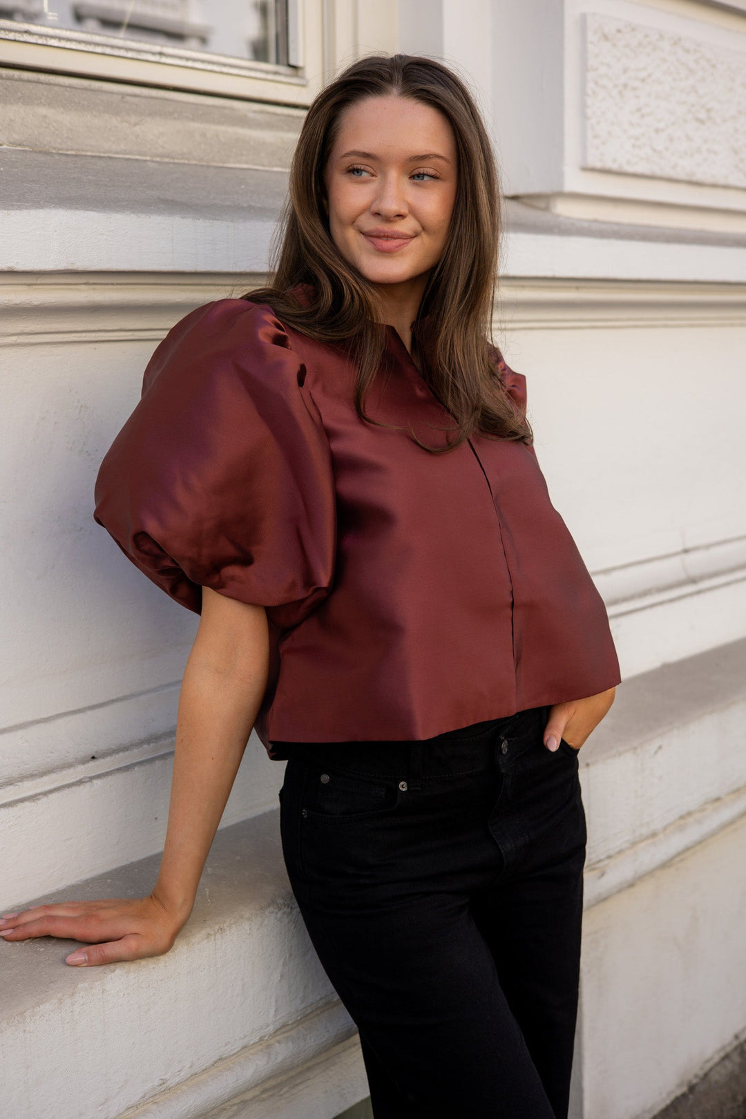 Cleo Blouse Wine | Skjorter og bluser | Smuk - Dameklær på nett