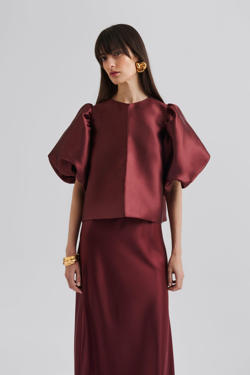 Cleo Blouse Wine | Skjorter og bluser | Smuk - Dameklær på nett