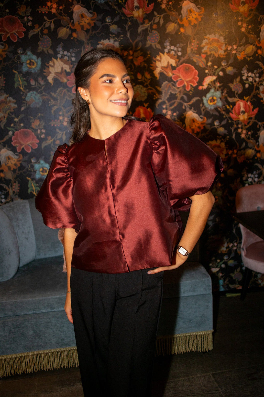 Cleo Blouse Wine | Skjorter og bluser | Smuk - Dameklær på nett