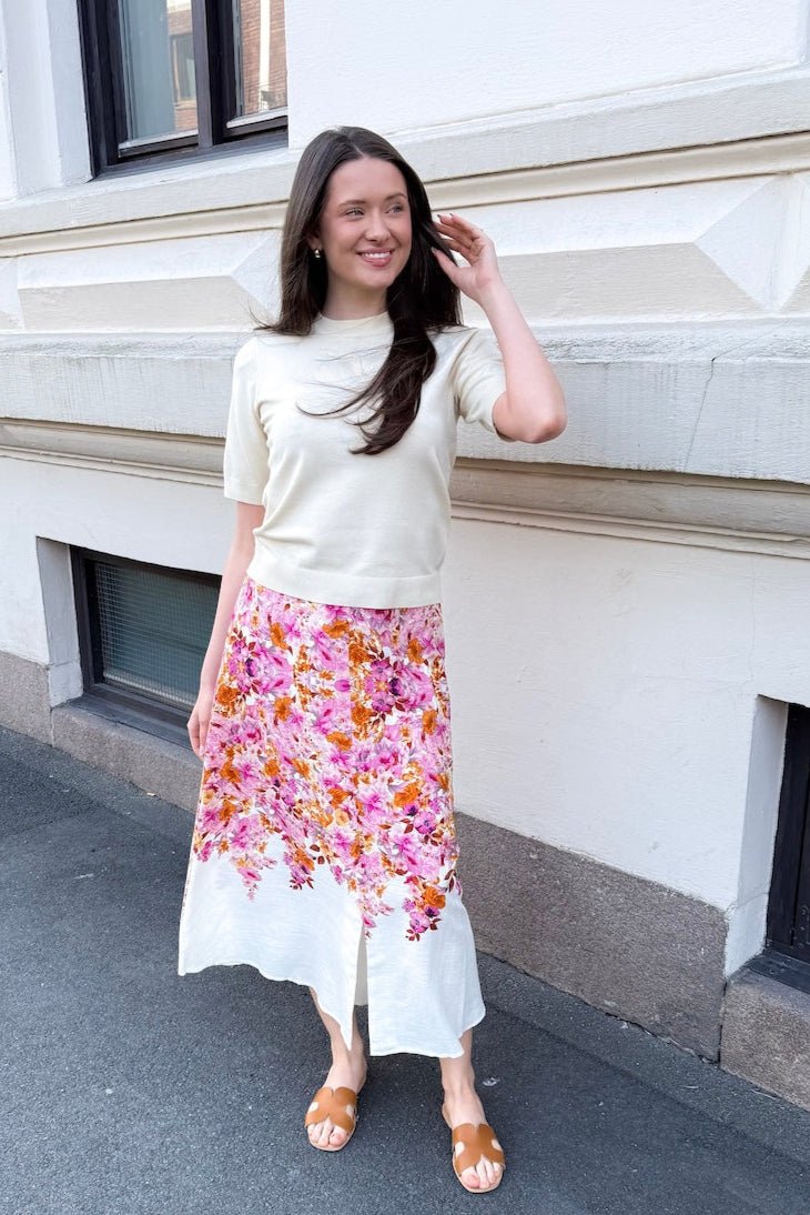 Cleo Hw Long Skirt Birch Cleo Print | Skjørt | Smuk - Dameklær på nett