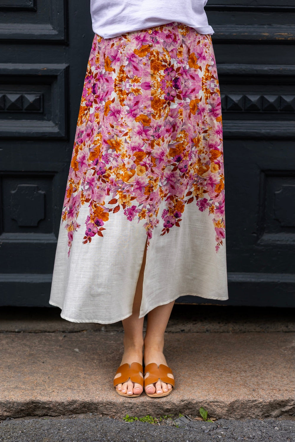 Cleo Hw Long Skirt Birch Cleo Print | Skjørt | Smuk - Dameklær på nett