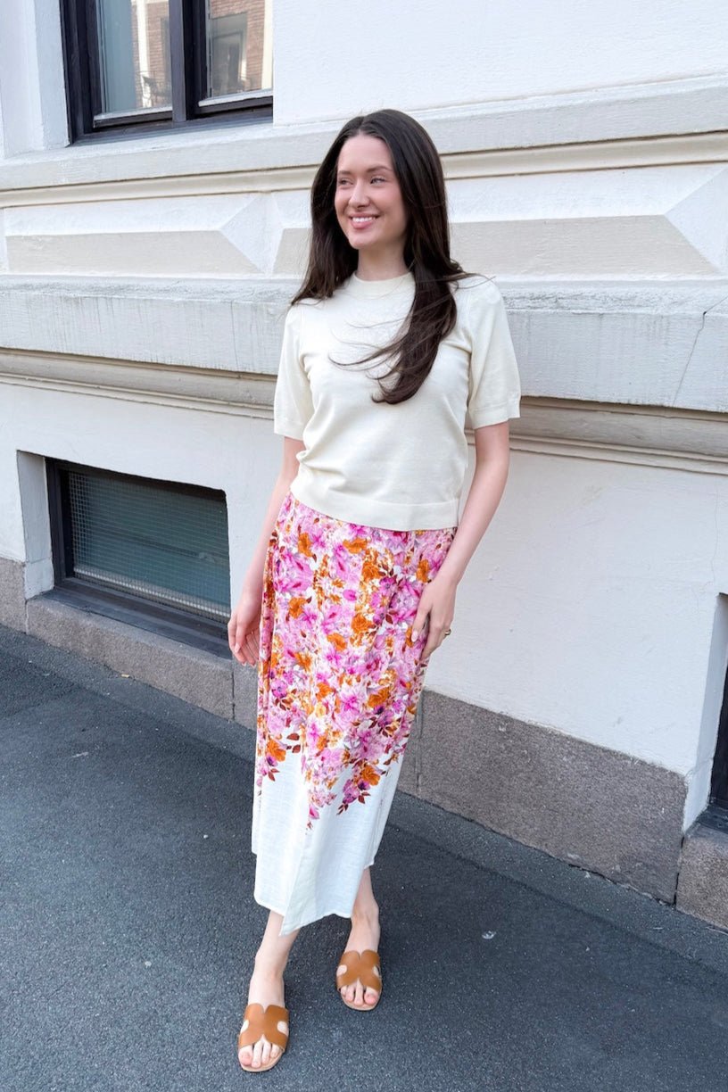 Cleo Hw Long Skirt Birch Cleo Print | Skjørt | Smuk - Dameklær på nett