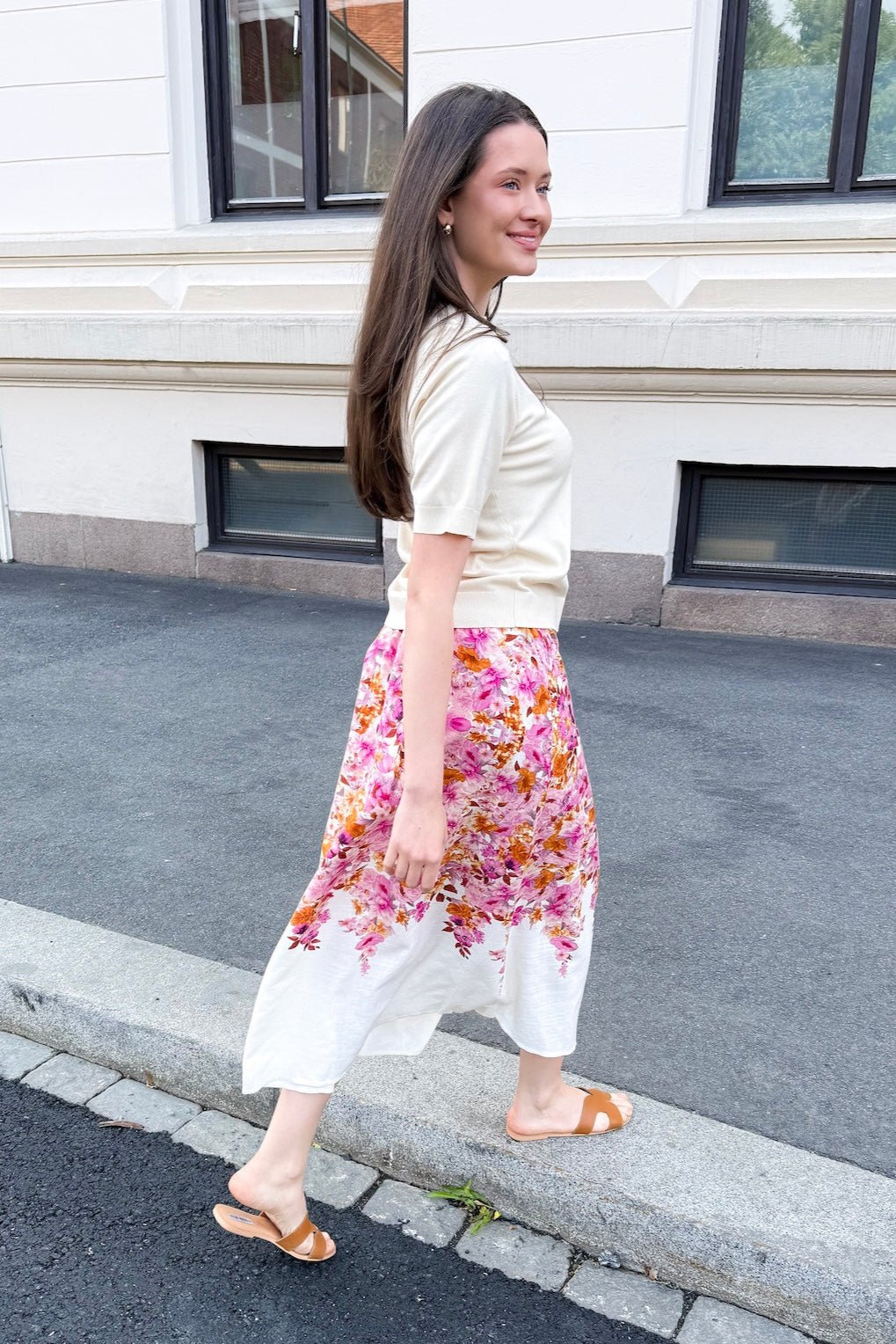 Cleo Hw Long Skirt Birch Cleo Print | Skjørt | Smuk - Dameklær på nett