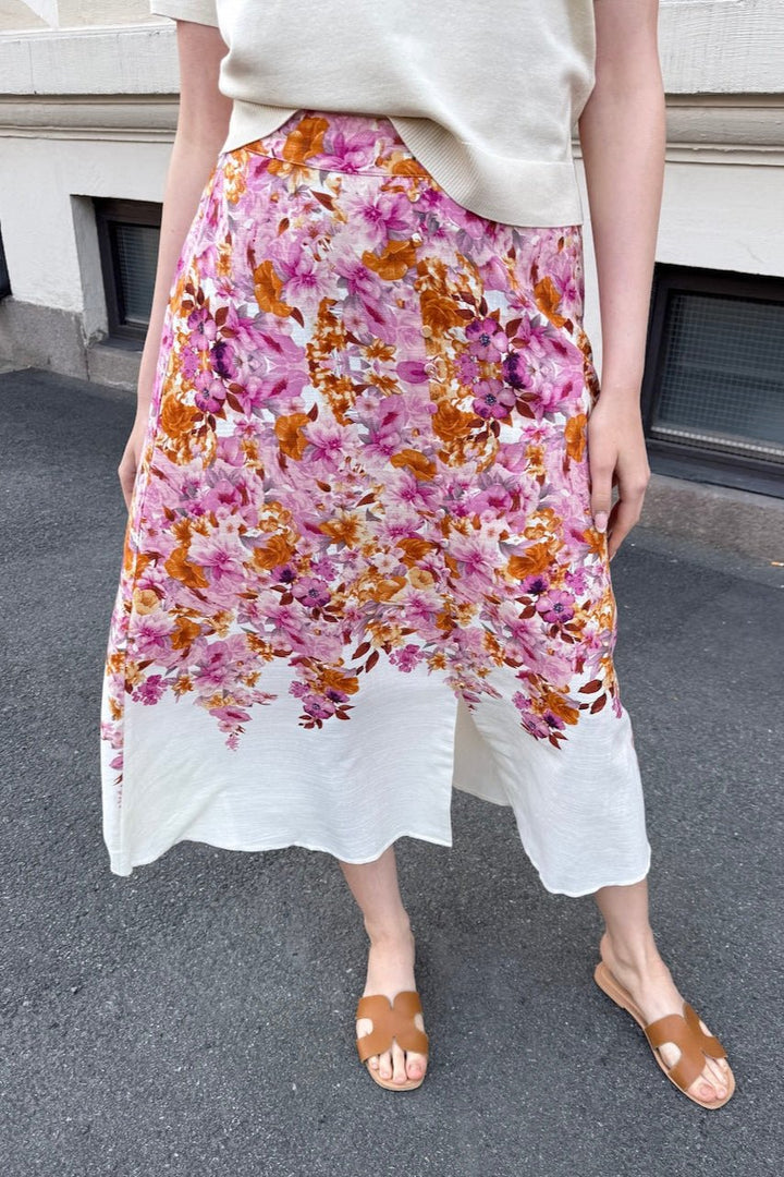 Cleo Hw Long Skirt Birch Cleo Print | Skjørt | Smuk - Dameklær på nett