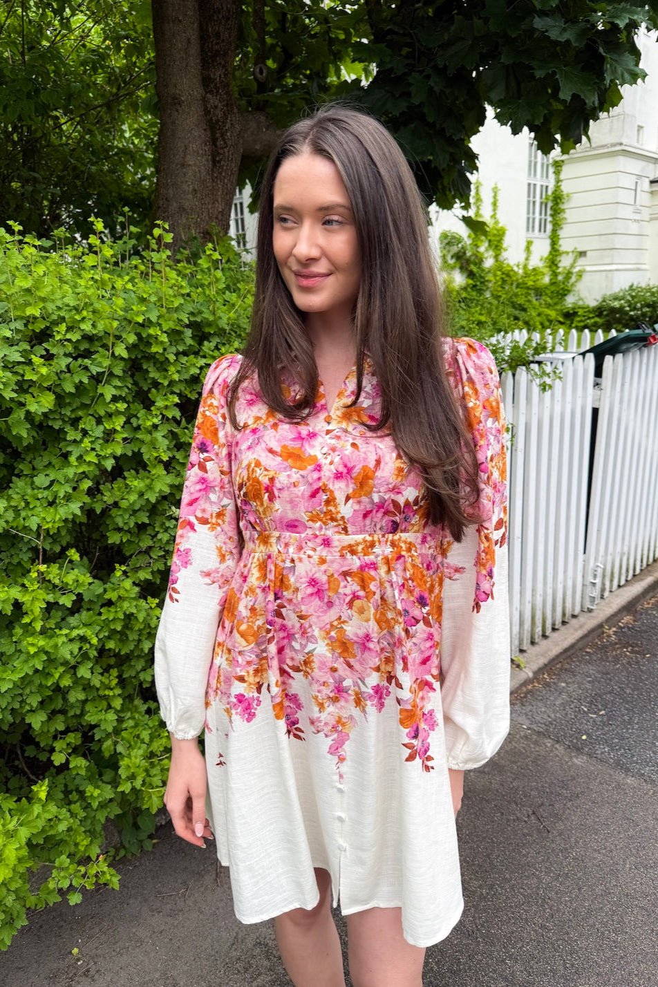 Cleo Ls Dress Birch Cleo Print | Kjoler | Smuk - Dameklær på nett