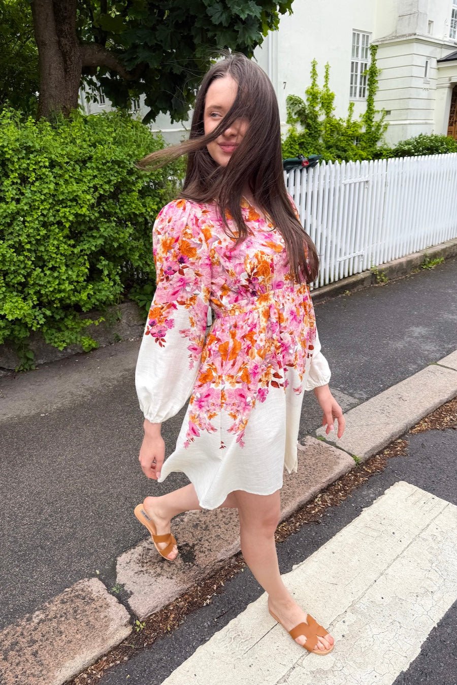 Cleo Ls Dress Birch Cleo Print | Kjoler | Smuk - Dameklær på nett