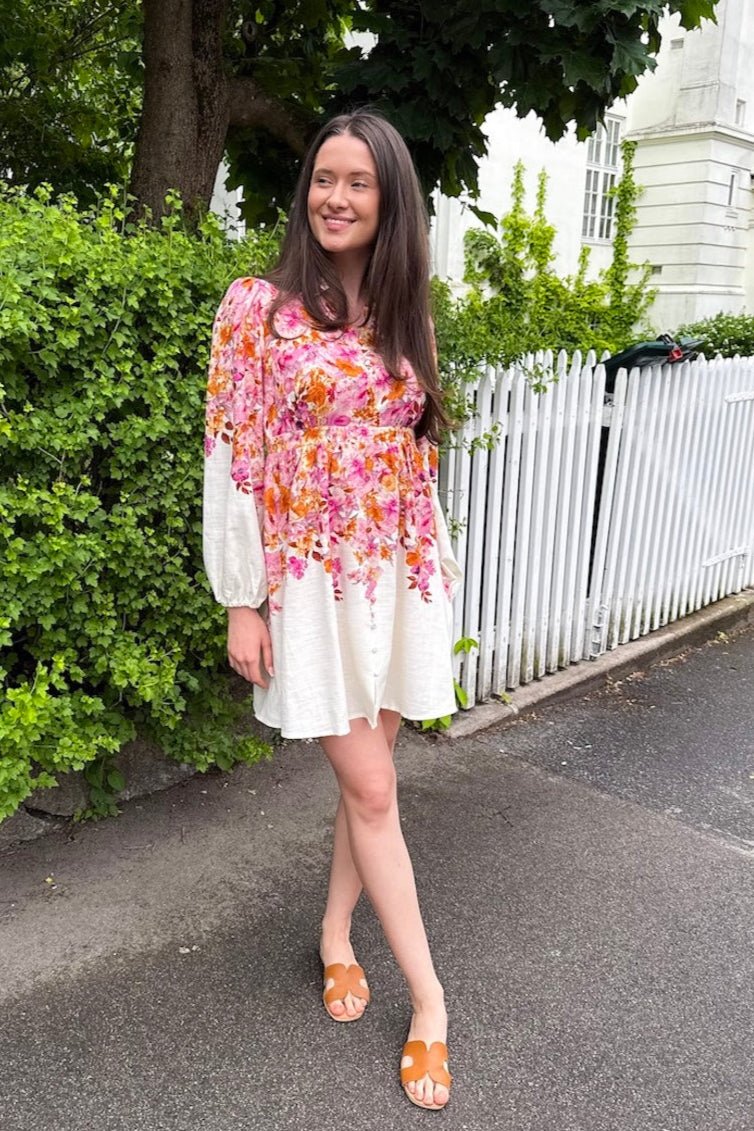 Cleo Ls Dress Birch Cleo Print | Kjoler | Smuk - Dameklær på nett