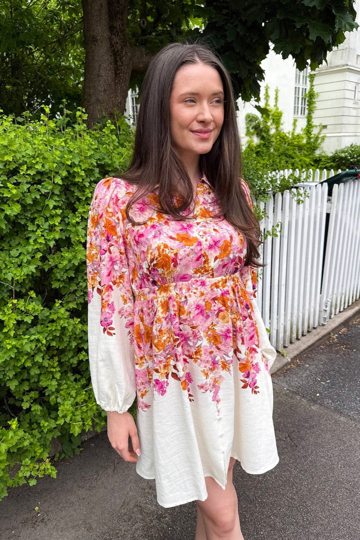 Cleo Ls Dress Birch Cleo Print | Kjoler | Smuk - Dameklær på nett