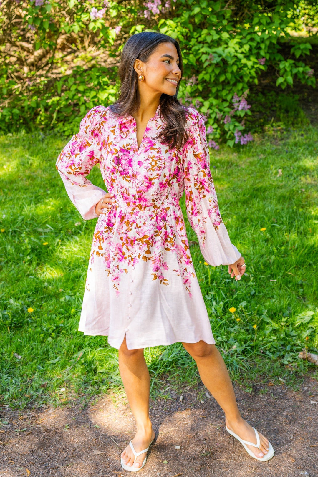 Cleo Ls Dress Pale Lilac Cleo Print | Kjoler | Smuk