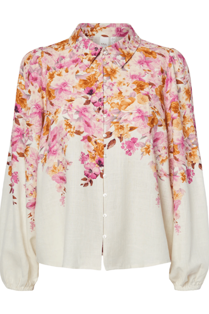Cleo Ls Shirt Birch Cleo Print | Skjorter og bluser | Smuk - Dameklær på nett