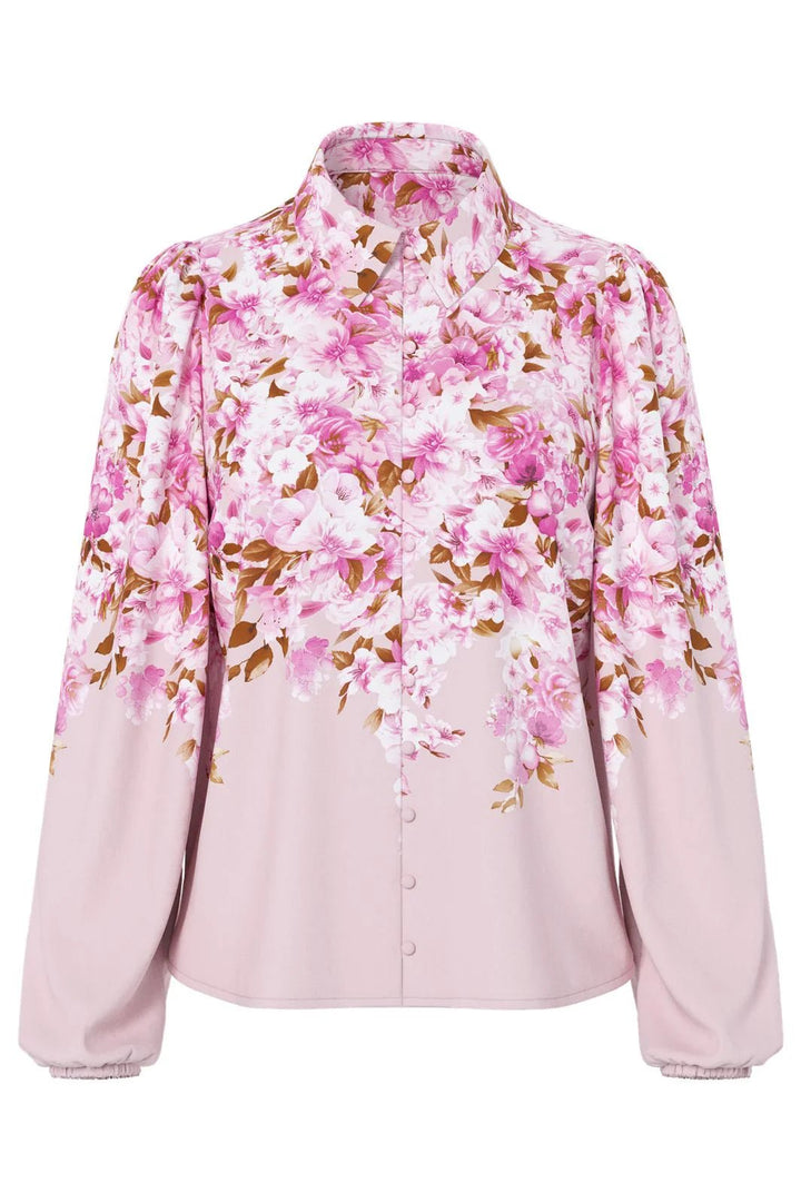 Cleo Ls Shirt Pale Lilac Cleo Print | Skjorter og bluser | Smuk