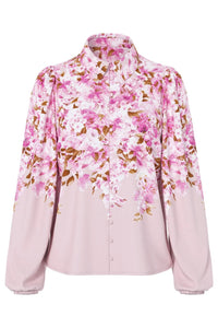 Cleo Ls Shirt Pale Lilac Cleo Print