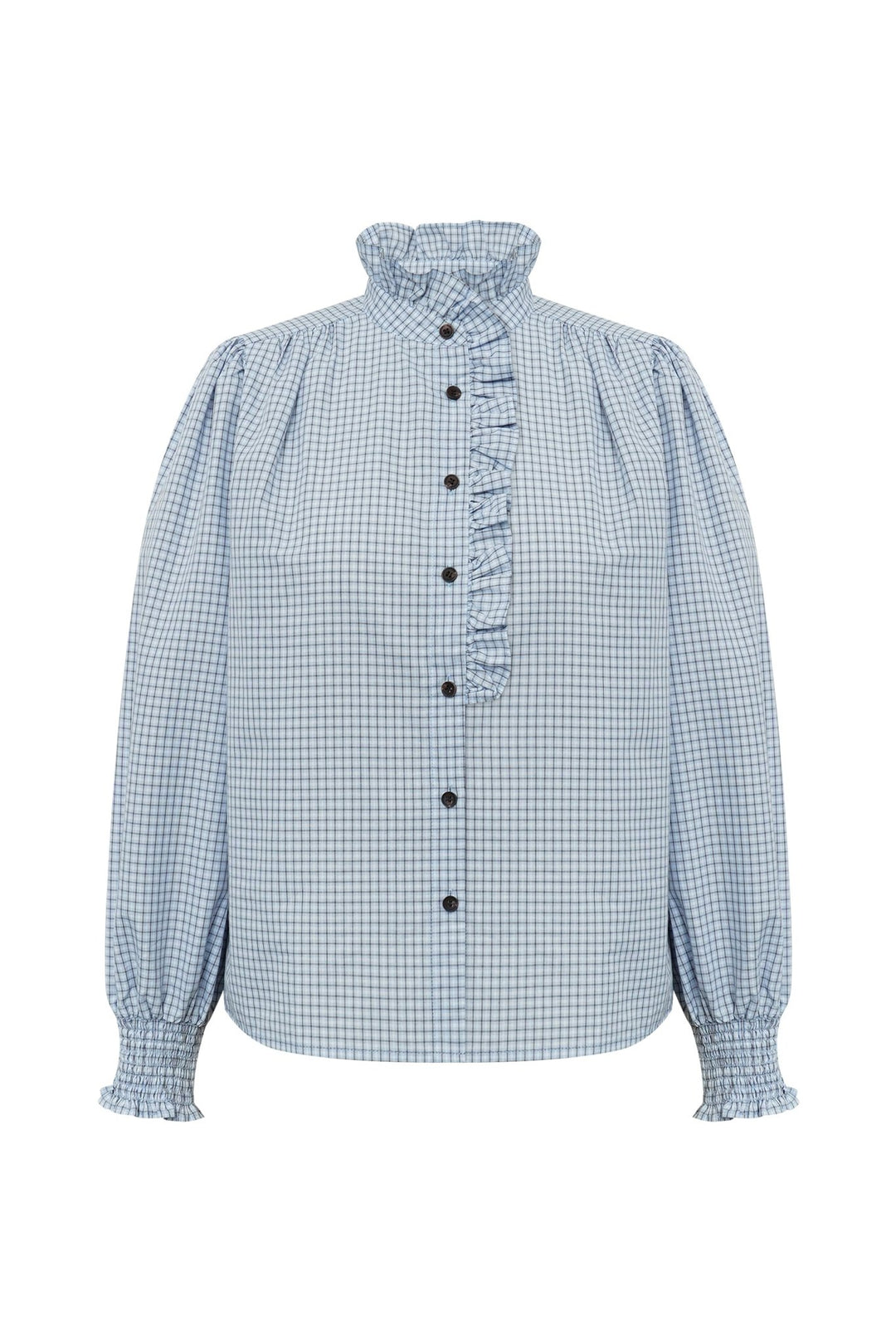 Clova Check Shirt Light Blue | Skjorter og bluser | Smuk