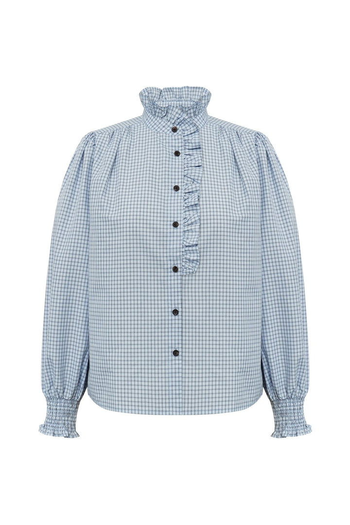 Clova Check Shirt Light Blue | Skjorter og bluser | Smuk
