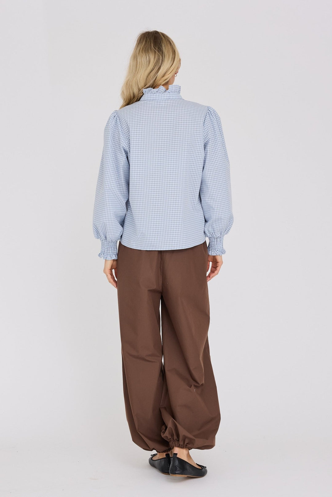 Clova Check Shirt Light Blue | Skjorter og bluser | Smuk