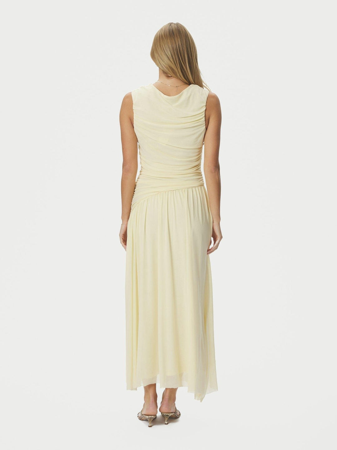 Cludine Mesh Dress Light Yellow | Kjoler | Smuk