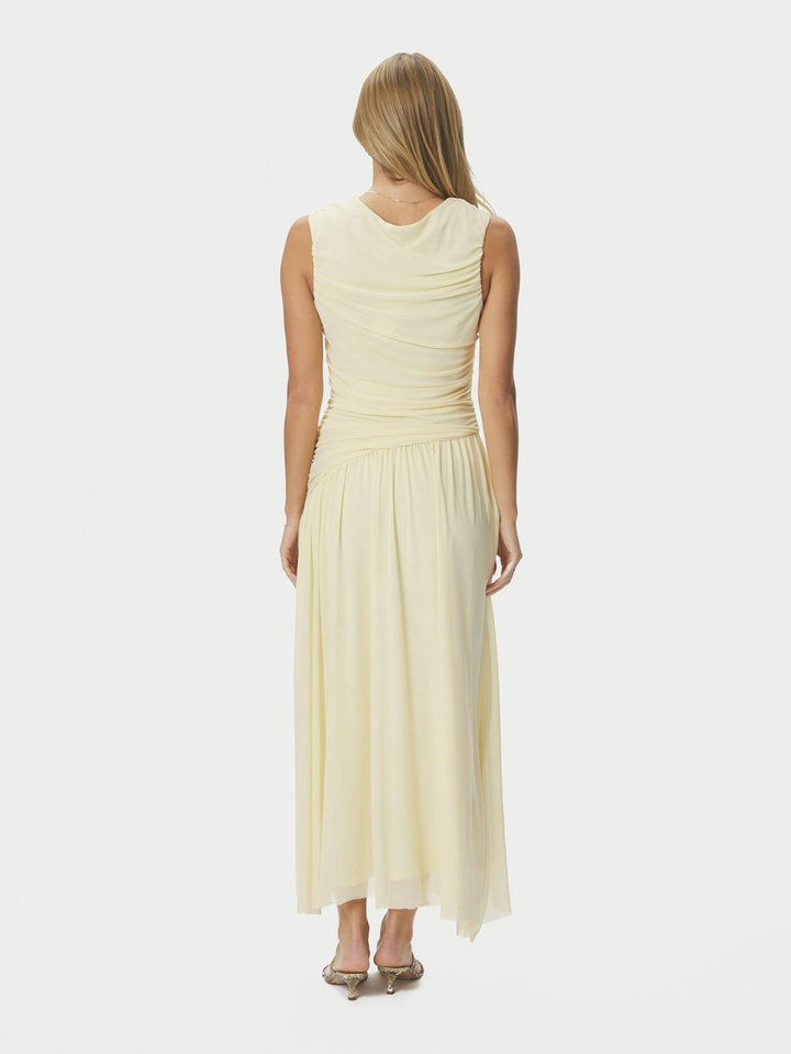 Cludine Mesh Dress Light Yellow | Kjoler | Smuk