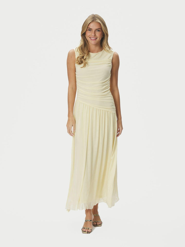 Cludine Mesh Dress Light Yellow | Kjoler | Smuk