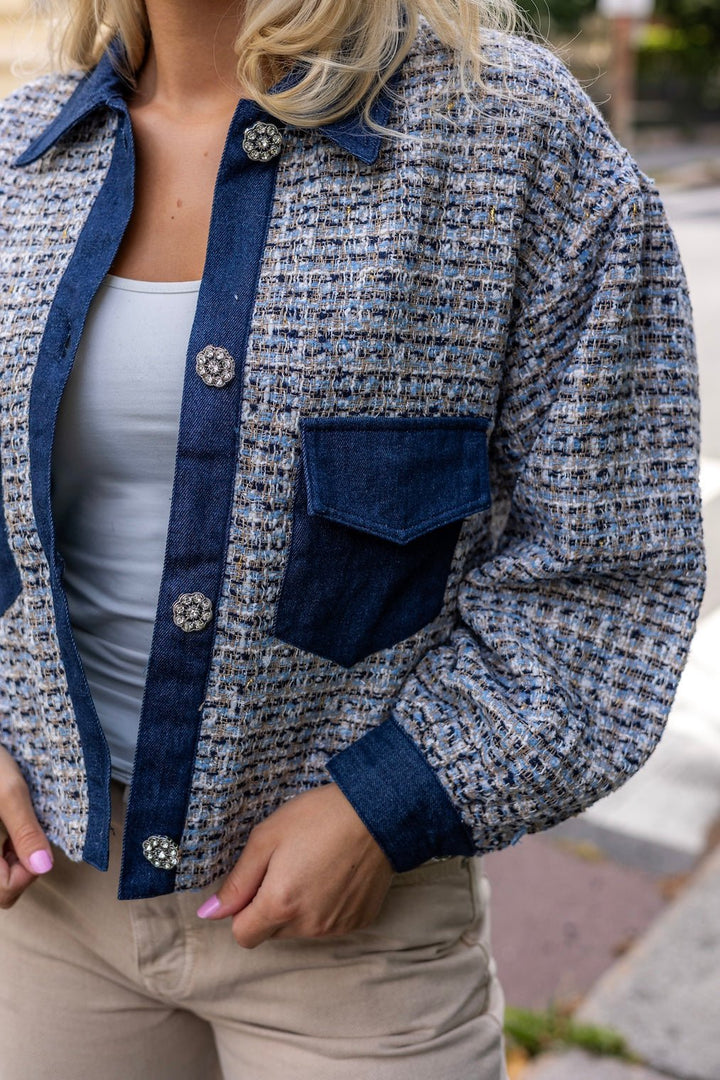 Coco Jacket White/Blue | Yttertøy | Smuk - Dameklær på nett