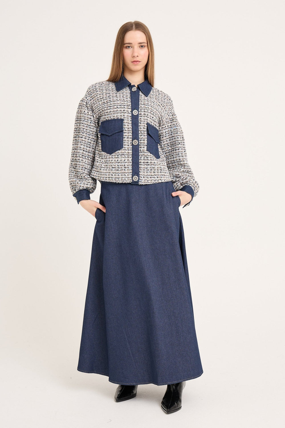 Coco Jacket White/Blue | Yttertøy | Smuk - Dameklær på nett