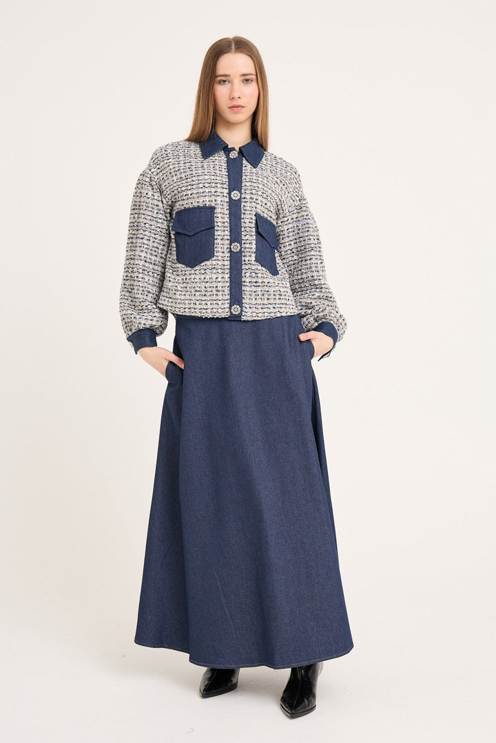 Coco Jacket White/Blue | Yttertøy | Smuk - Dameklær på nett