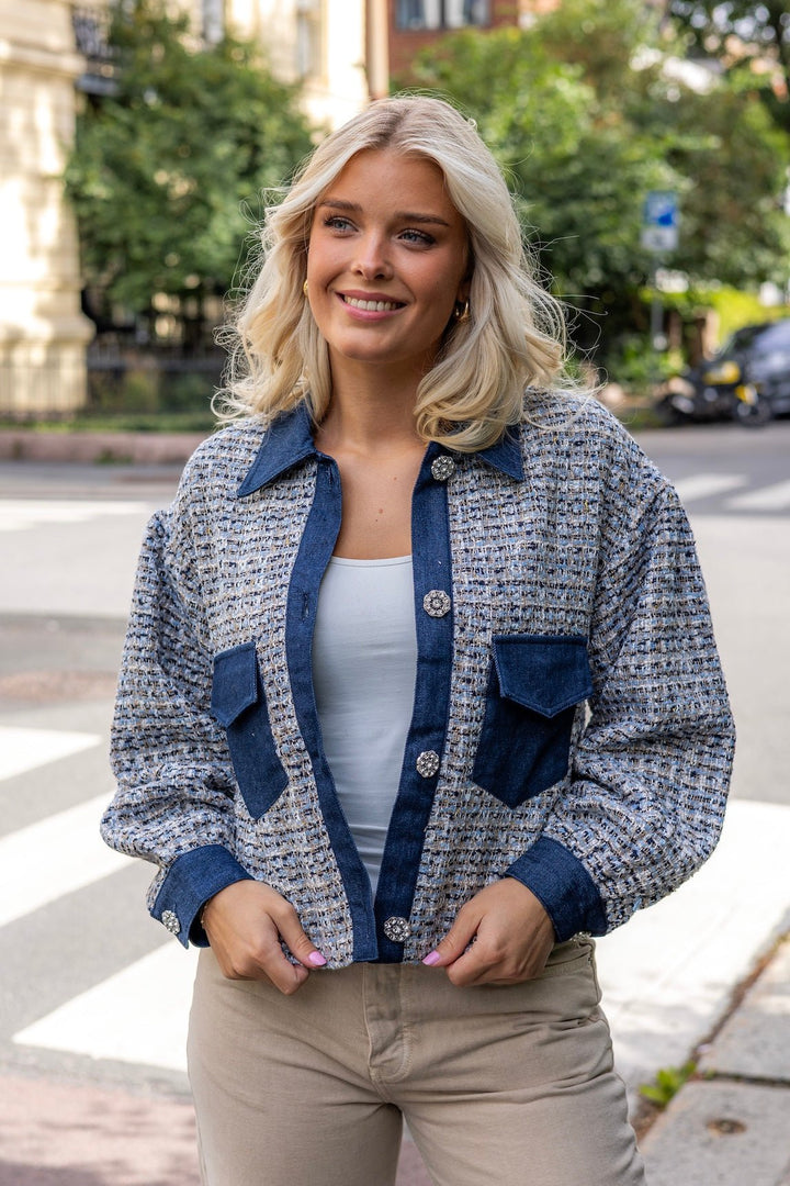 Coco Jacket White/Blue | Yttertøy | Smuk - Dameklær på nett