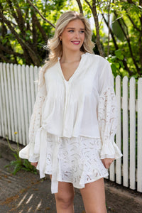 Coco Linen Blouse Lux Offwhite