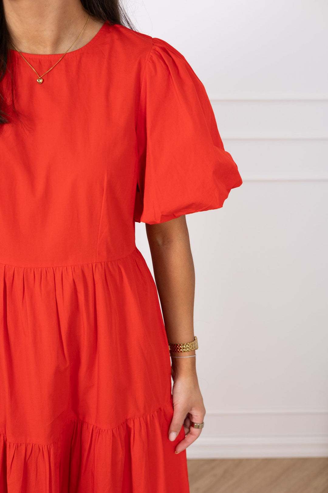 Colea Ss Ankle Dress Fiery Red | Kjoler | Smuk