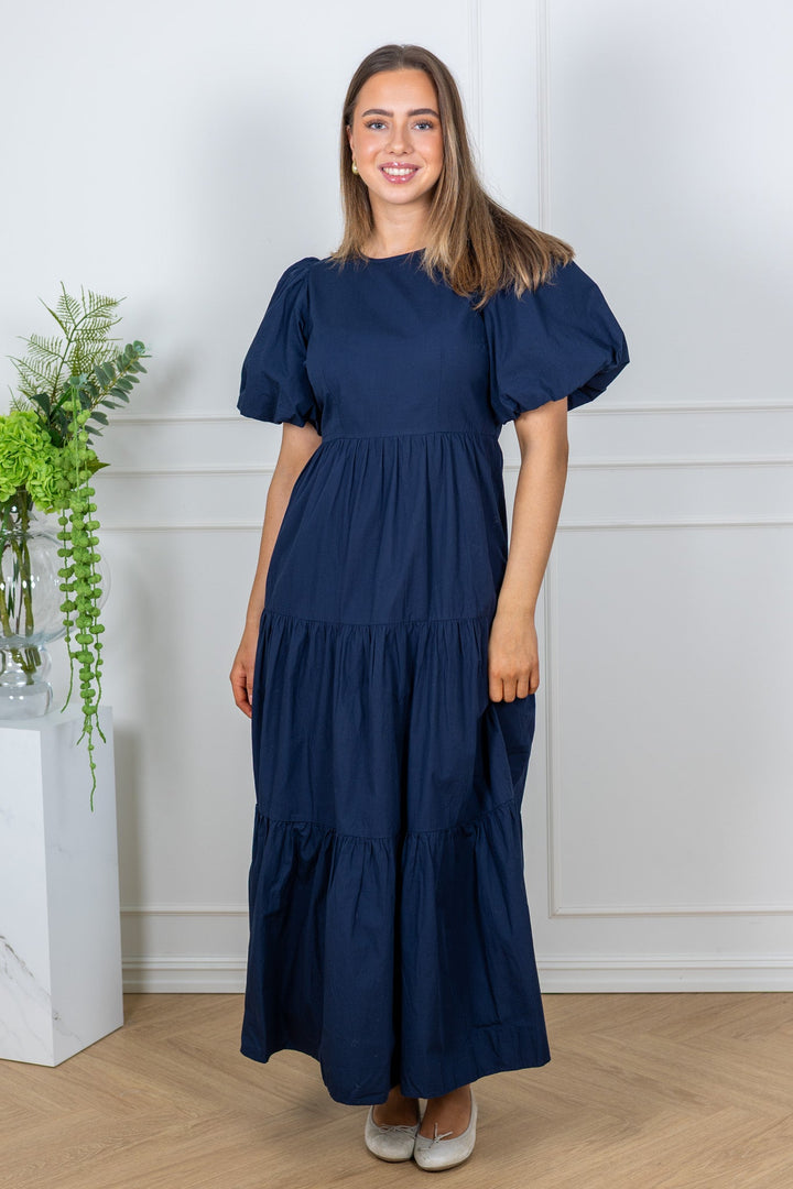 Colea Ss Ankle Dress Navy Blazer | Kjoler | Smuk