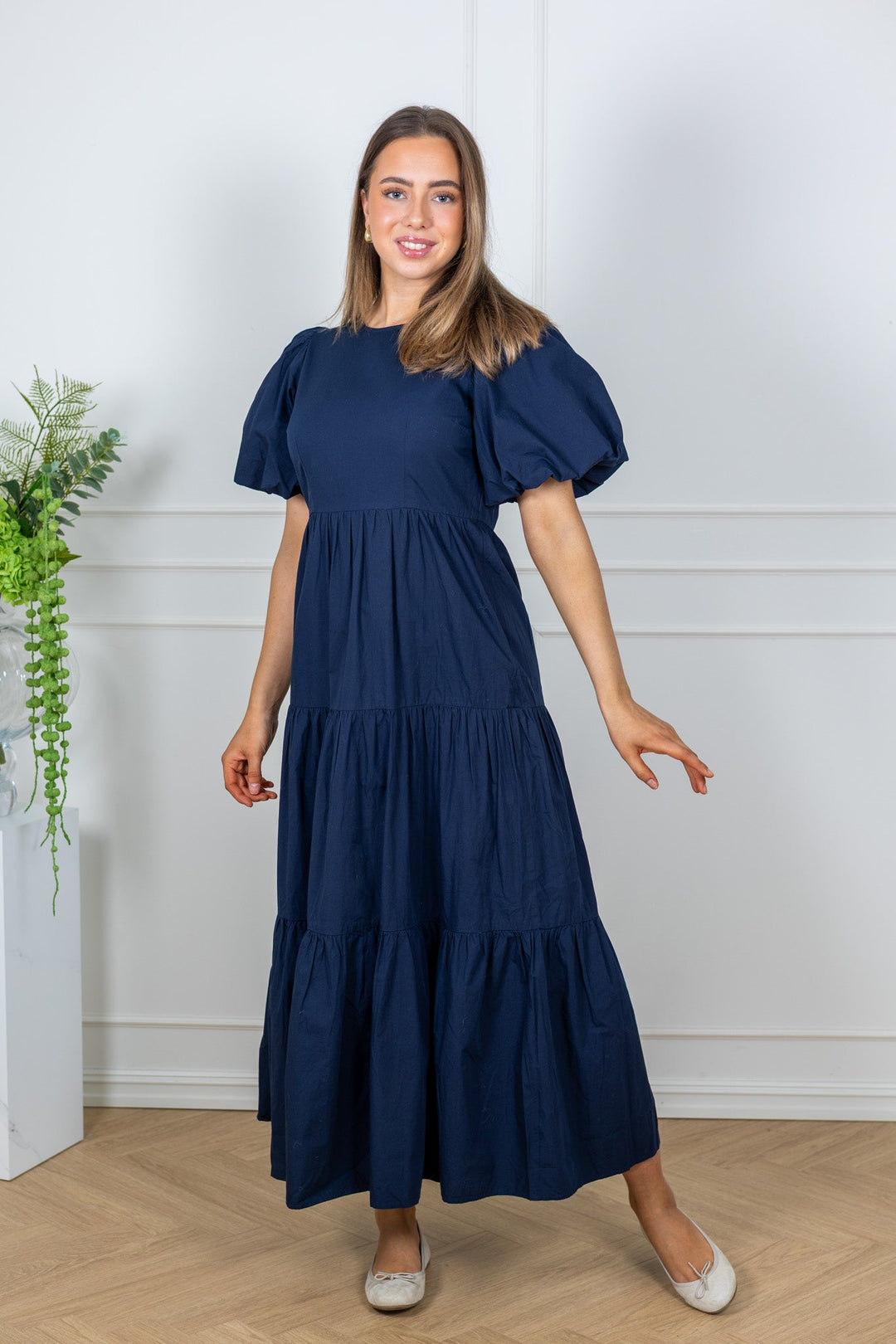 Colea Ss Ankle Dress Navy Blazer | Kjoler | Smuk