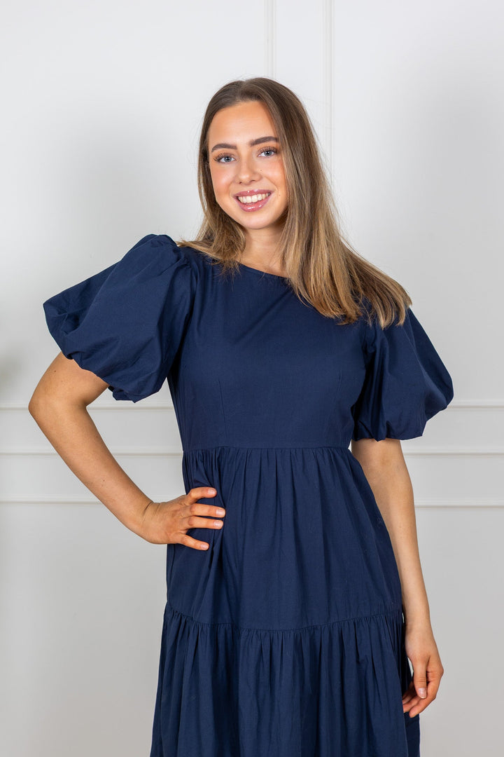 Colea Ss Ankle Dress Navy Blazer | Kjoler | Smuk
