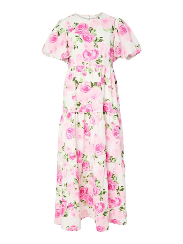 Colea Ss Ankle Dress Star White Pink Emula | Kjoler | Smuk