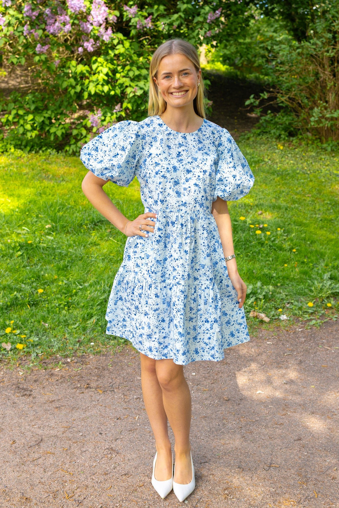 Colea Ss Dress Pristine Blue Donna Print | Kjoler | Smuk