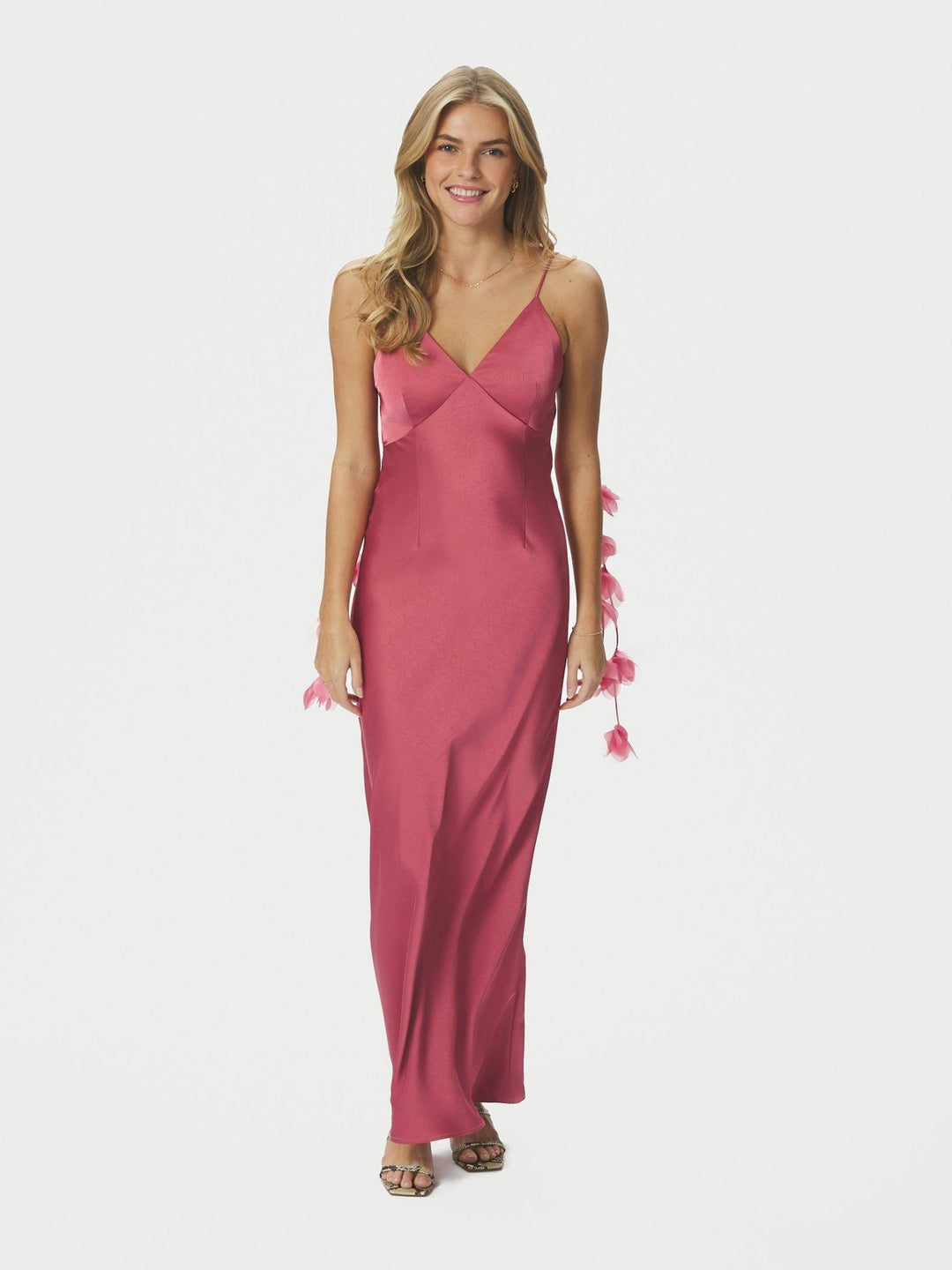 Colly Heavy Sateen Dress Cherry Pink | Kjoler | Smuk