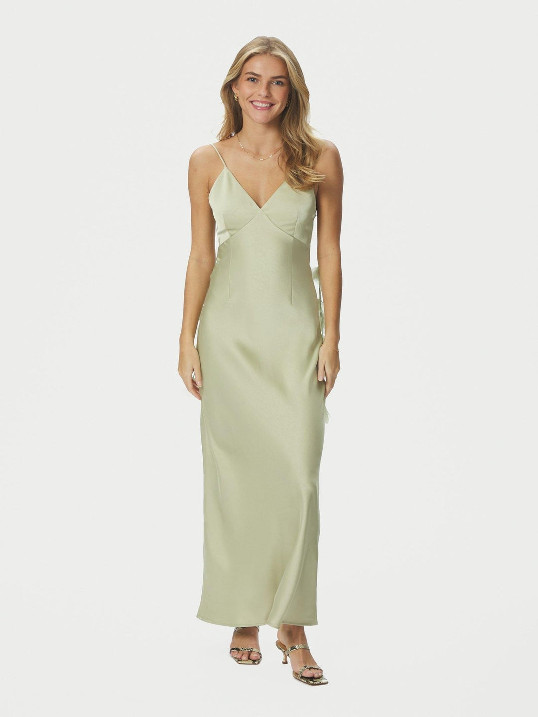 Colly Heavy Sateen Dress Mint Green | Kjoler | Smuk