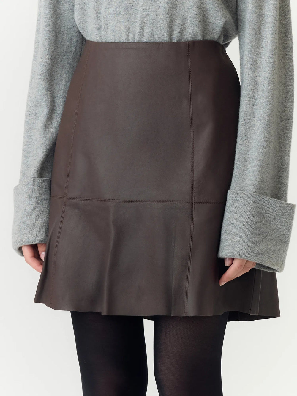 Colly Mw Naplon Leather Skirt Chocolate Brown | Skjørt | Smuk
